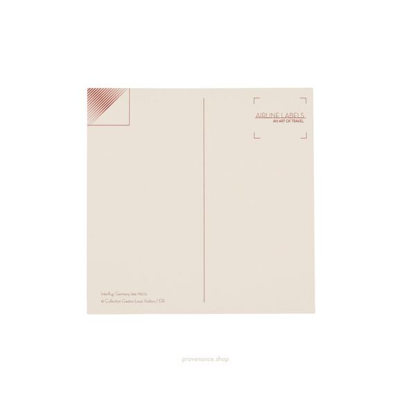 🔴 Louis Vuitton Airline Label Postcard Sticker- INTERFLUG - Picture 2 of 2